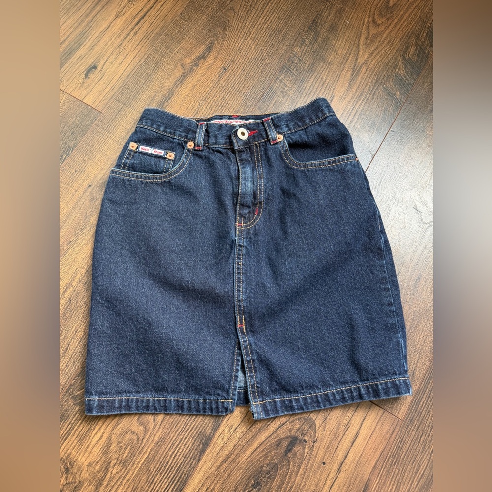 Vintage Guess Jeans Girls Denim Skirt Size 10